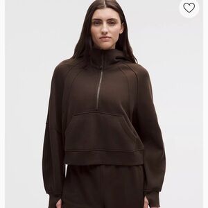 lululemon Scuba Oversized Half Zip Hoodie Espresso M/L